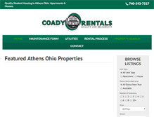 Tablet Screenshot of coadyrentals.com